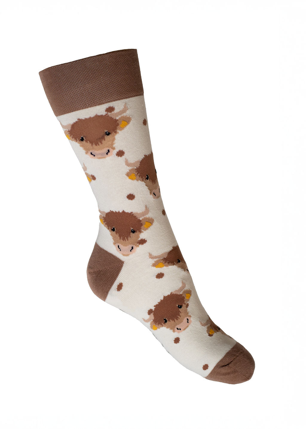 Highland cow crew socks