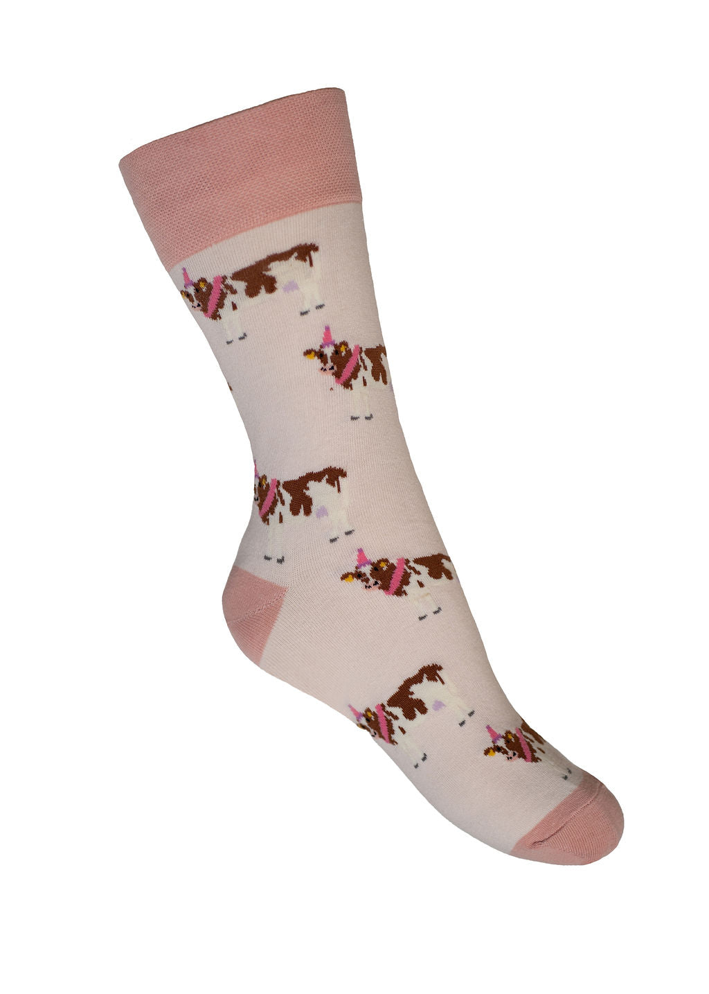 pink cow socks celebration themed