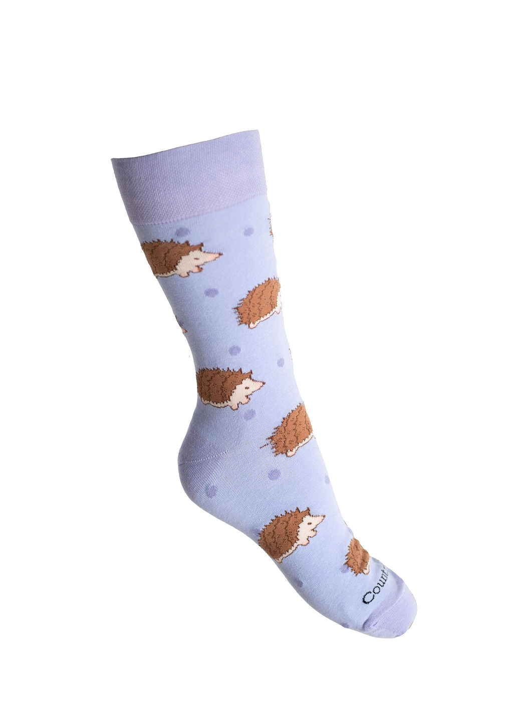 Purple Hedgehog Crew Socks