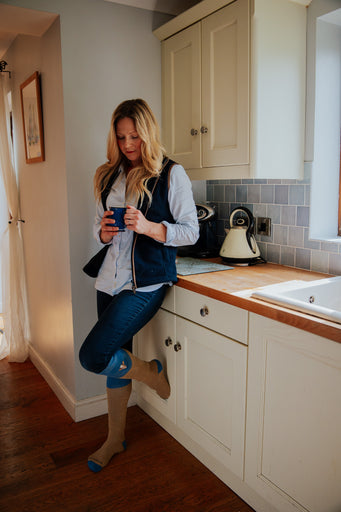 Brown Thick XX Long Welly Socks