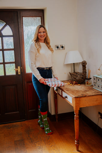 Christmas Dairy Cow Crew Socks