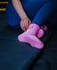 Kmoo Pink Frill Yoga Socks | Non-Slip Quarter