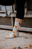 Brown Calf Crew Socks