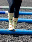 Yellow Warmblood Horse Crew Socks