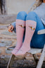 Pink Thick Crew Socks