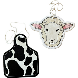 Cow Tag And Sheep Air Freshener (2Pack)