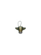 Brown cow vehicle air freshener, double sided print and scent of rainforest.