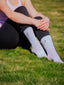 Kmoo Purple Sports Socks | Ribbed Crew