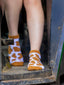 Brown Cow Print Socks | Ankle