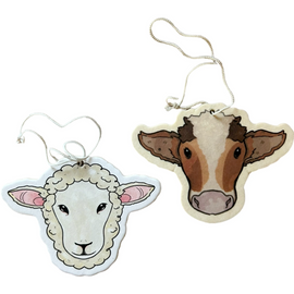 Brown Cow And Sheep Air Fresheners (2Pack)