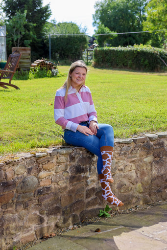Brown Cow Print Socks | Crew