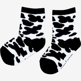 Childrens Cow Print Crew Socks (12monts-3yrs)