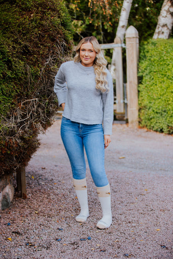 Sand Thick Crew Socks