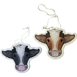 Brown Cow And Black Cow Air Fresheners (2Pack)