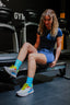 Kmoo Blue Sports Socks | Ribbed Crew