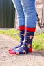 Navy Cow Socks | Crew
