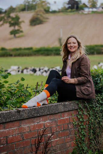 Vibrant Orange Crew Socks