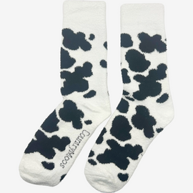 Indulge in ultimate comfort with our luxurious black and white cow print fluffy socks! Designed for warmth and coziness, these socks are perfect for lounging at home or adding a touch of plush to your everyday outfit. Ideal for chilly evenings or self-care days, our fluffy socks make a delightful gift for yourself or a loved one. Treat your feet to the soft embrace they deserve and enjoy the bliss of relaxation!