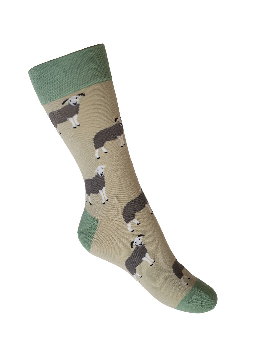 Green crew sheep socks 