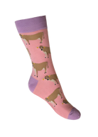 pink cow socks crew style