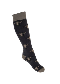 Grey Cow X Long Welly Socks