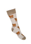 Brown Calf Crew Socks