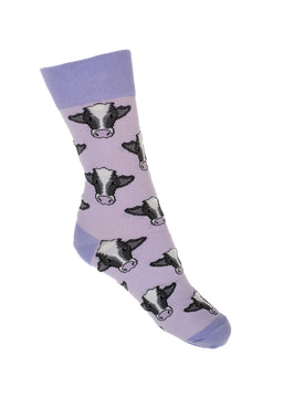 Purple Cow Socks | Crew