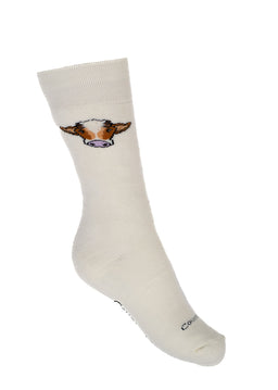 White Thick Crew Socks