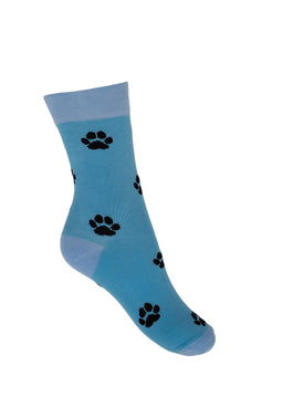 Children’s Blue Paw Dog Crew Socks