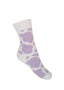 Purple Cow Print Fluffy Socks | Crew
