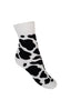 Fluffy Cow Print Crew Socks