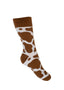 Brown Cow Print Socks | Crew