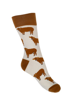 Limousin Cow Socks | Crew
