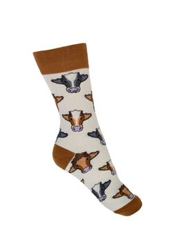 Mix Cow Crew Socks