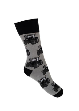 Black Tractor Socks | Crew