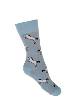Grey Horse Socks | Crew