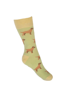 Red Labrador Dog Socks | Crew