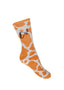 Kmoo Orange Cow Print Sports Socks | Ribbed Crew