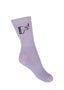 Kmoo Purple Sports Socks | Ribbed Crew