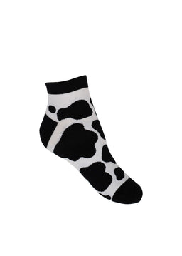 Black Cow Print Socks | Ankle