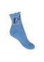 Kmoo Blue Frill Yoga Socks | Non-Slip Quarter