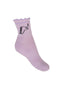 Kmoo Purple Frill Yoga Socks | Non-Slip Quarter