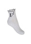 Kmoo White Frill Yoga Socks | Non-Slip Quarter