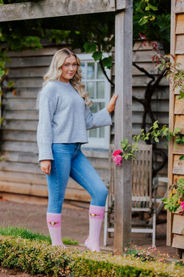 Blush Thick Crew Socks