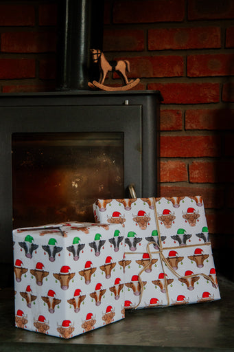 Christmas Cow Wrapping Paper