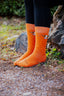 Orange Thick Crew Socks