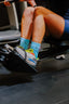 Kmoo Blue Sports Socks | Ribbed Crew