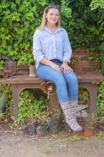 Belgium Blue Cow Socks | Crew