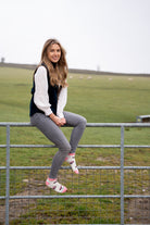 Model wearing pink 4x4 ankle socks 