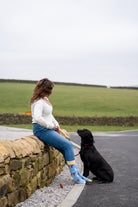 country girl modelling goat crew socks
